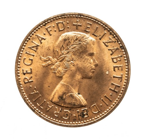 Wielka Brytania, Elżbieta II, 1 pens 1967 rok.