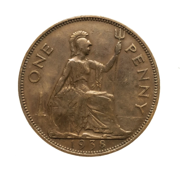 Wielka Brytania, Jerzy VI, 1 penny, 1938 rok.