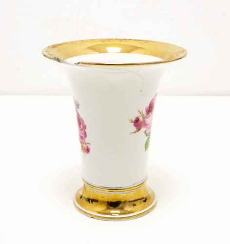 STARY PORCELANOWY WAZON, RÓŻA MIŚNIA