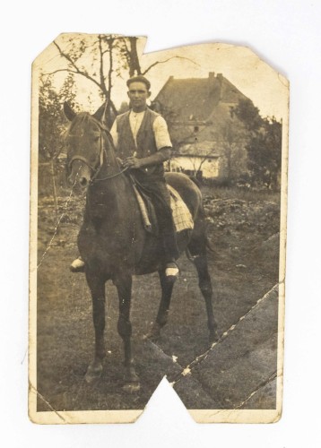 STARA FOTOGRAFIA - POLAK NA KONIU, KÓRNIK (BURGSTADT) 1943