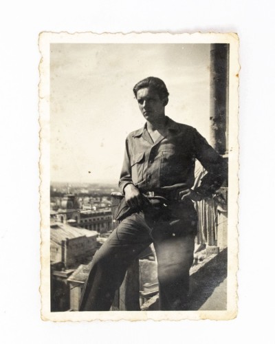 STARA FOTOGRAFIA - POLSKIE SIŁY ZBROJNE NA ZACHODZIE, REIMS FRANCJA 1945