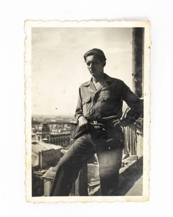 STARA FOTOGRAFIA - POLSKIE SIŁY ZBROJNE NA ZACHODZIE, REIMS FRANCJA 1945