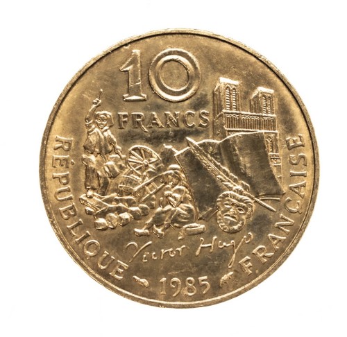 Francja, 10 franków 100. rocznica - Śmierć Victora Hugo, 1985 rok.