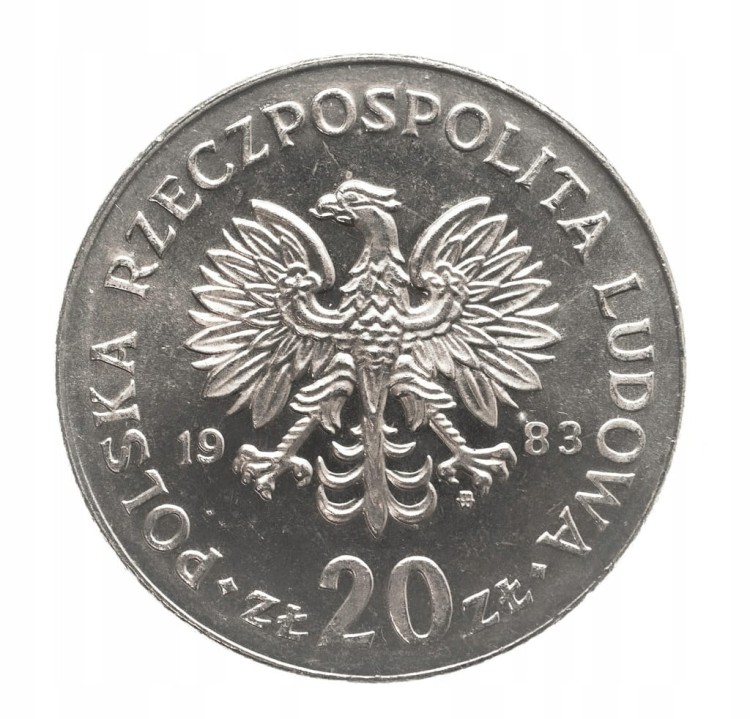 Polska, PRL (1944-1989), 20 złotych 1983 Nowotko, Warszawa