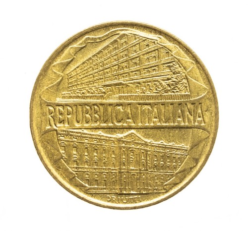 Włochy, 200 lirów 100-lecie Akademii Służby Podatkowej, 1996 rok.