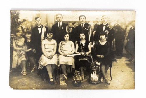 STARA FOTOGRAFIA - PAMIĄTKA Z ZABAWY, FOT. ALEKS TCHORZ, GNIEZNO 1930