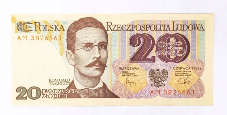 Polska, PRL (1944 - 1989), 20 ZŁOTYCH 1.06.1982, seria AM
