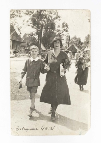 STARA FOTOGRAFIA - MAMA Z SYNEM, ZAKOPANE PORONIN / POZNAŃ 1931