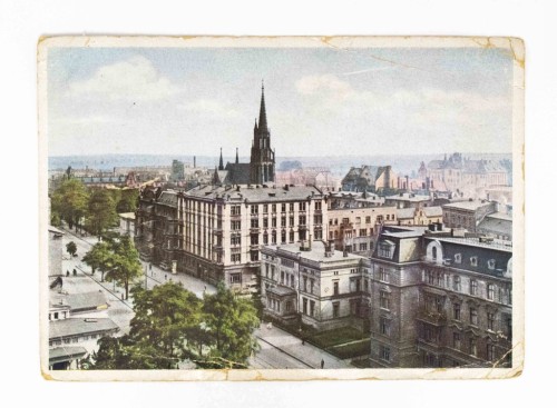 KATOWICE - PANORAMA, KOŚCIÓŁ MARIACKI, OKUPACJA LATA 40