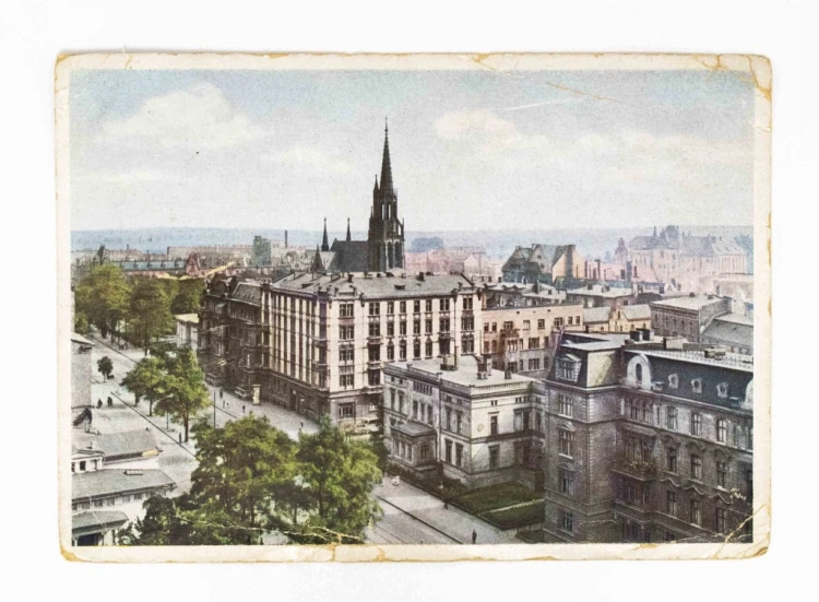 KATOWICE - PANORAMA, KOŚCIÓŁ MARIACKI, OKUPACJA LATA 40