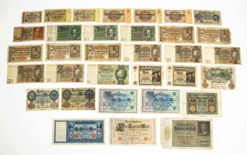 NIEMCY - ZESTAW BANKNOTÓW 1908-1942 (NR 32)