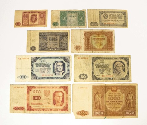 ZESTAW BANKNOTÓW POLSKICH 1946-1948 (NR 1)