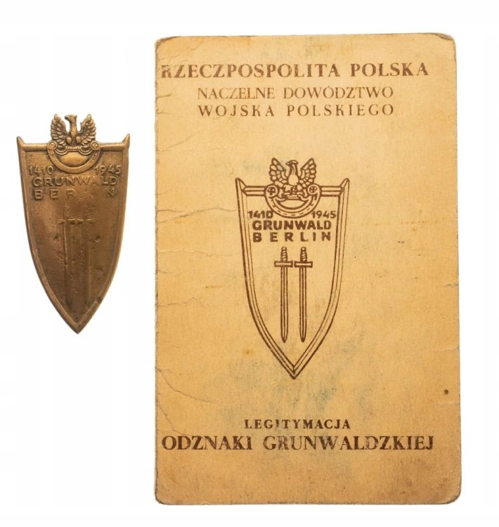 PRL, Odznaka Tarcza Grunwaldu z legitymacją