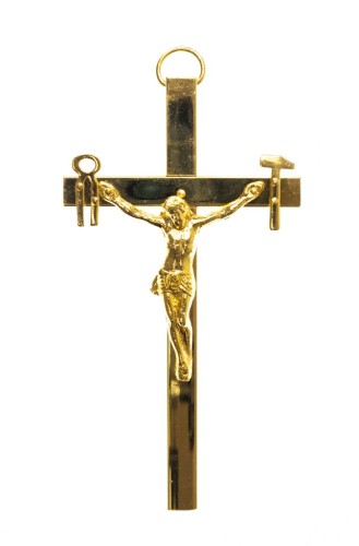 STARY ZŁOCONY KRZYŻ JEZUS CHRYSTUS, DĘBOWIEC POLSKIE LA SALETTE