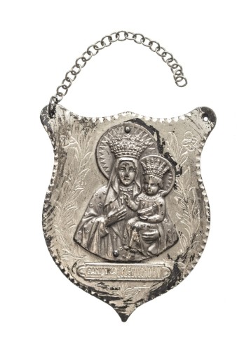 STARA METALOWY RYNGRAF, PAMIĄTKA Z CZĘSTOCHOWY, MATKA BOSKA CZĘSTOCHOWSKA