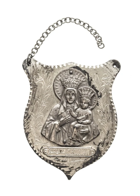 STARA METALOWY RYNGRAF, PAMIĄTKA Z CZĘSTOCHOWY, MATKA BOSKA CZĘSTOCHOWSKA