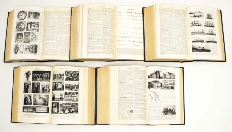 ZESTAW 5 TOMÓW NIEMIECKI LEKYKON BROCKHAUS 1930-1934