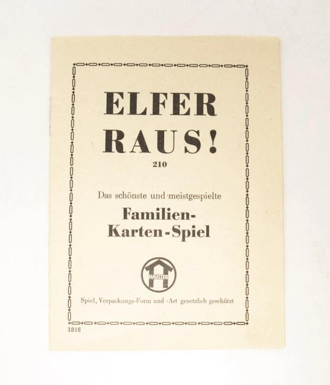 STARA NIEMIECKA GRA KARCIANA ELFER RAUS