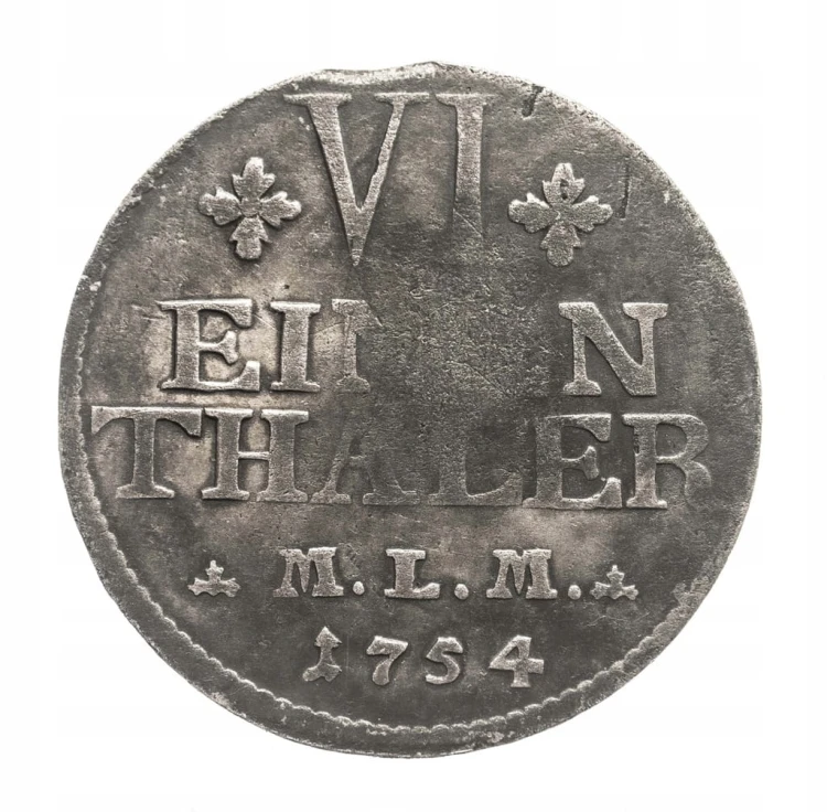 Niemcy, Meklemburgia- Schwerin, Christian Ludwik II, 1/6 talara 1754