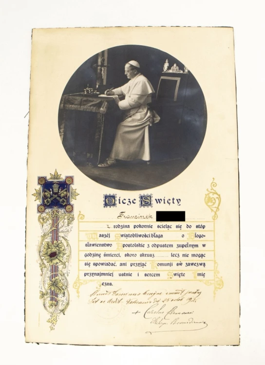 BŁOGOSŁAWIEŃSTWO APOSTOLSKIE, PAPIEŻ PIUS XI 1926