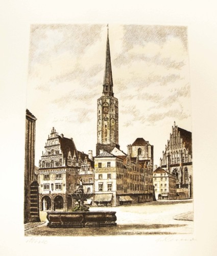 STARA GRAFIKA, AKWAFORTA RYNEK, NYSA