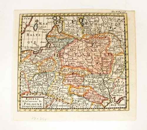 STARA GRAFIKA, MIEDZIORYT MAPA POLSKI XVIII WIEK