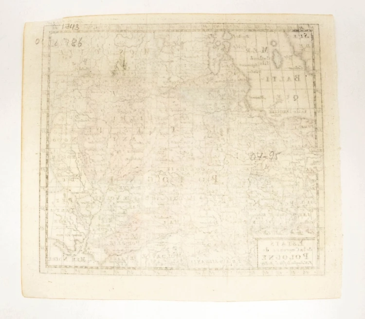 STARA GRAFIKA, MIEDZIORYT MAPA POLSKI XVIII WIEK