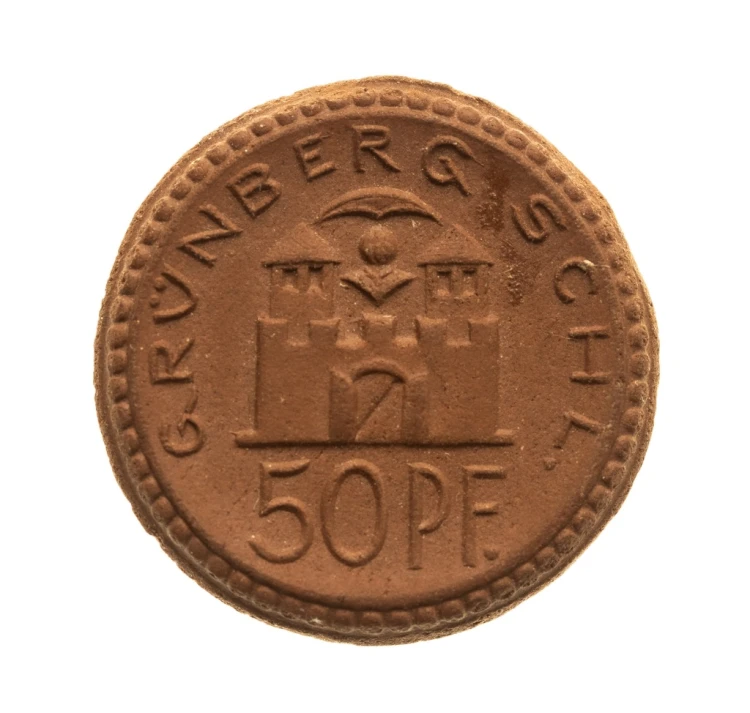 Grünberg (Zielona Góra), 50 fenigów 1921 - porcelana
