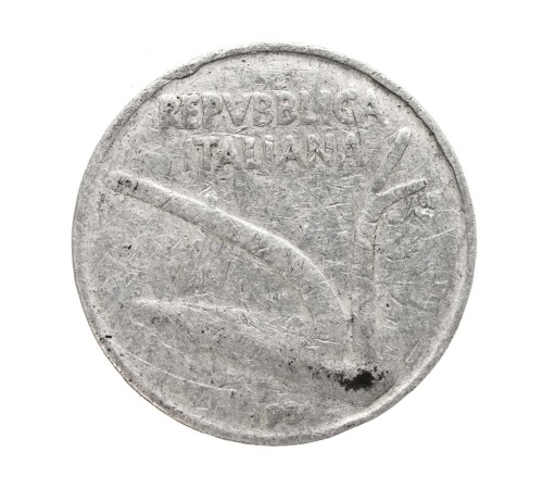Włochy, 10 lirów 1951, SKRĘTKA