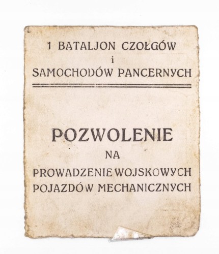 STARA FOTOGRAFIA, ŻOŁNIERZ I BATALION CZOŁGÓW I SAMOCHODÓW PANCERNYCH II RP