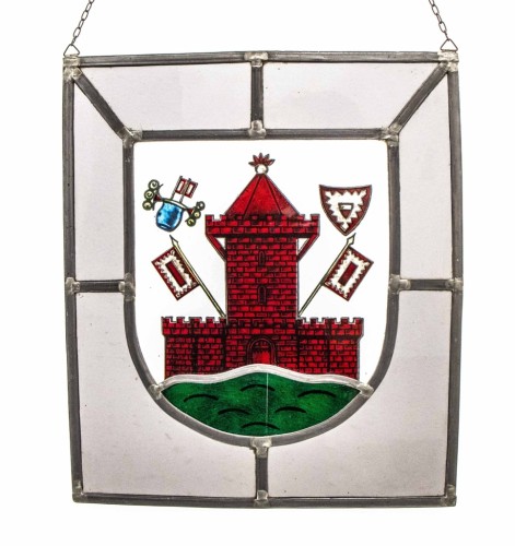 STARY SZKLANY WITRAŻ BAD SEGEBERG NIEMCY