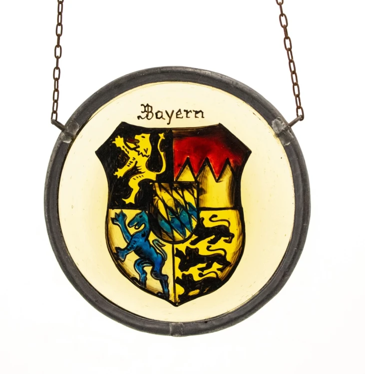 STARY SZKLANY WITRAŻ BAYERN NIEMCY