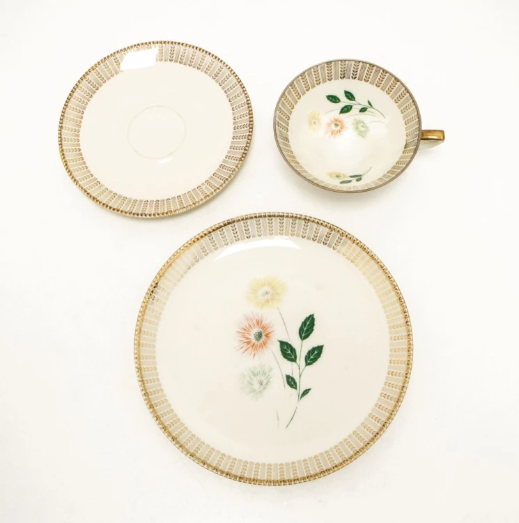 STARY ZESTAW PORCELANOWY TRIO WINTERLING ROSLAU BAWARIA