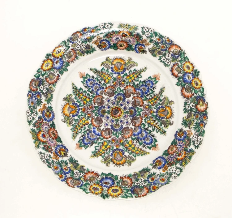 STARY PORCELANOWY TALERZ WAWEL, KRYSTYNA SZKILNIK, OPOLE 1981
