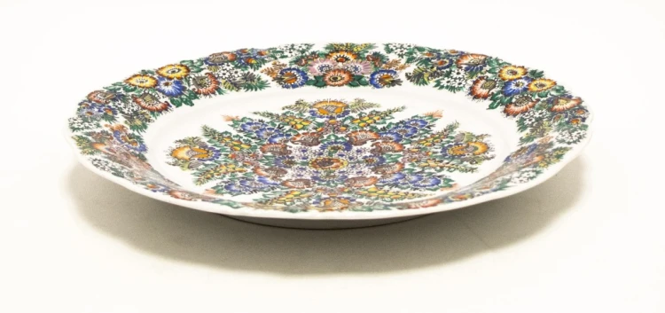 STARY PORCELANOWY TALERZ WAWEL, KRYSTYNA SZKILNIK, OPOLE 1981