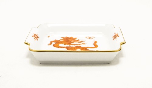 STARY PORCELANOWY TALERZYK / PATERKA SMOK MIŚNIA