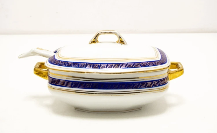 STARA PORCELANOWA SOSJERKA Z ŁYŻKA CZECHOSŁOWACJA