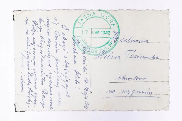 STARA FOTOGRAFIA / POCZTÓWKA - JASNA GÓRA / RUDNIKI 1942