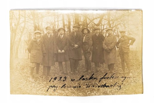 FOTOGRAFIA - HARCERZE, LAS FORTECZNY PRZY BRAMIE WARSZAWSKIEJ, POZNAŃ 1923