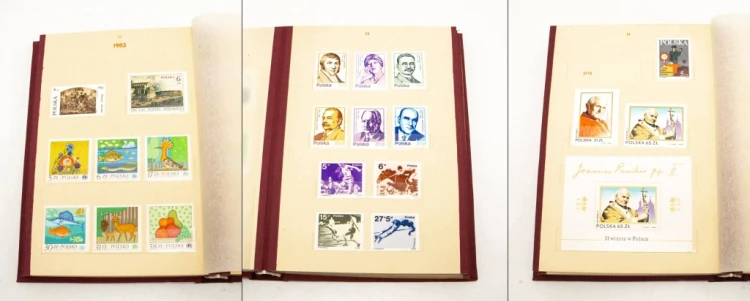 KLASER ZE ZNACZKAMI, ZNACZKI POCZTOWE POLSKI LUDOWEJ TOM XV, 1982-1984