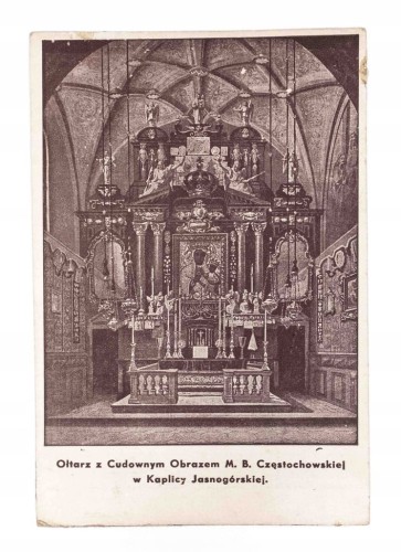 CZĘSTOCHOWA - OŁTARZ Z OBRAZEM M. B. CZĘSTOCHOWSKIEJ, JASNA GÓRA II RP