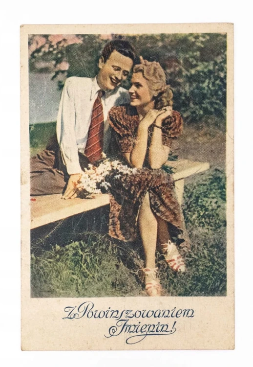 STARA POCZTÓWKA IMIENINOWA - TUCZNO l. 40