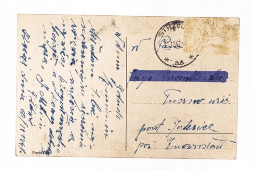 STARA POCZTÓWKA IMIENINOWA - STRZELNO / TUCZNO 1947