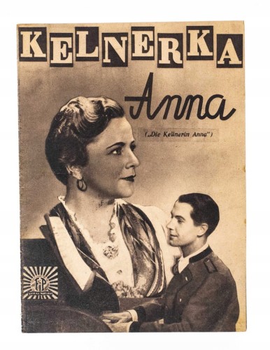 STARA REKLAMA - KINO, FILM KELNERKA ANNA, WARSZAWA / KRAKÓW, OKUPACJA l. 40