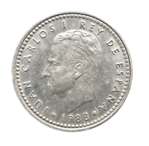 Hiszpania, Jan Karol I, 1 peseta, 1988 rok.