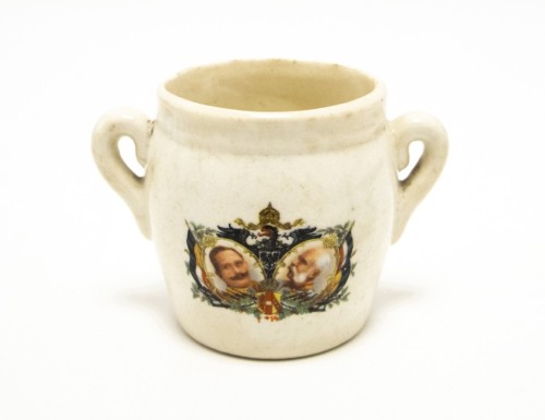 STARY CERAMICZNY KUBEK, FRANCISZEK JÓZEF I ORAZ WILHELM II
