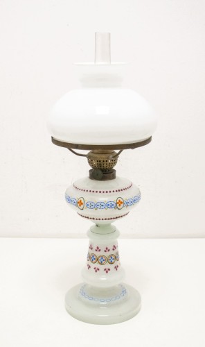 STARA SZKLANA LAMPA NAFTOWA