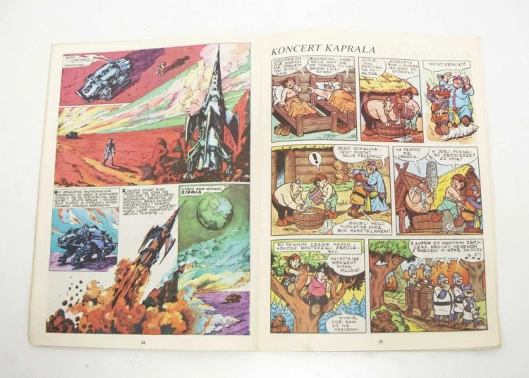 STARY KOMIKS BAMBI, PODRÓŻE JAMESA COOKA, KONCERT KAPRALA 1987