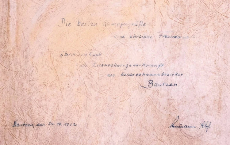 STARY RYSOWANY OBRAZ - KATEDRA ŚW. PIOTRA, BUDZISZYN 1952 (sygnowany)