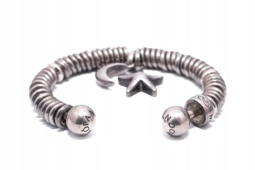 STARA SREBRNA BRANSOLETKA 925 PANDORA, KSIĘŻYC I GWIAZDKA